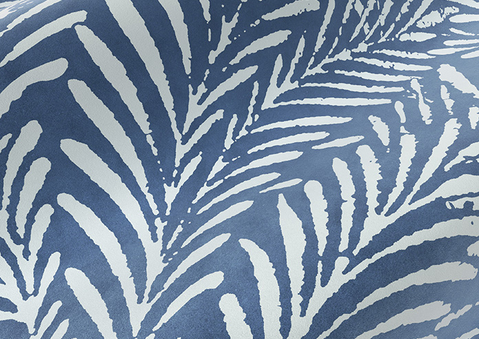 Acoustic Velvet, Classic Blue - Motorised Roman Blind - Image 4